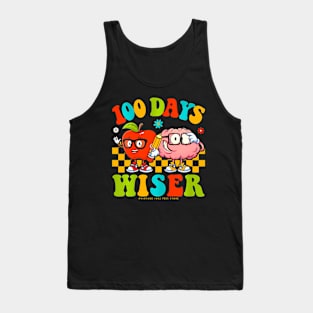 Happy 100Th Day Of School Retro Teachers Kids 100 Days Tank Top